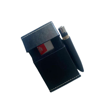 Black Leather Cigarette Case Sleek and Stylish