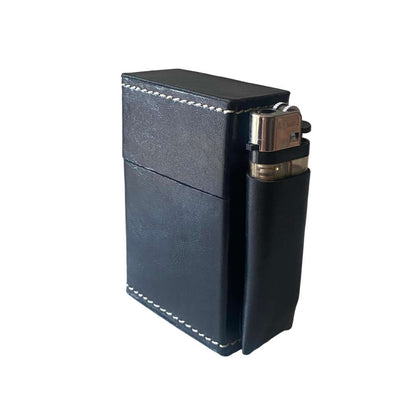 Black Leather Cigarette Case Sleek and Stylish