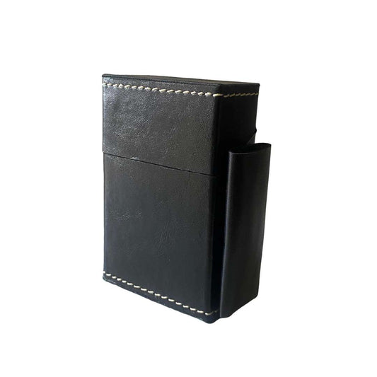 Black Leather Cigarette Case Sleek and Stylish