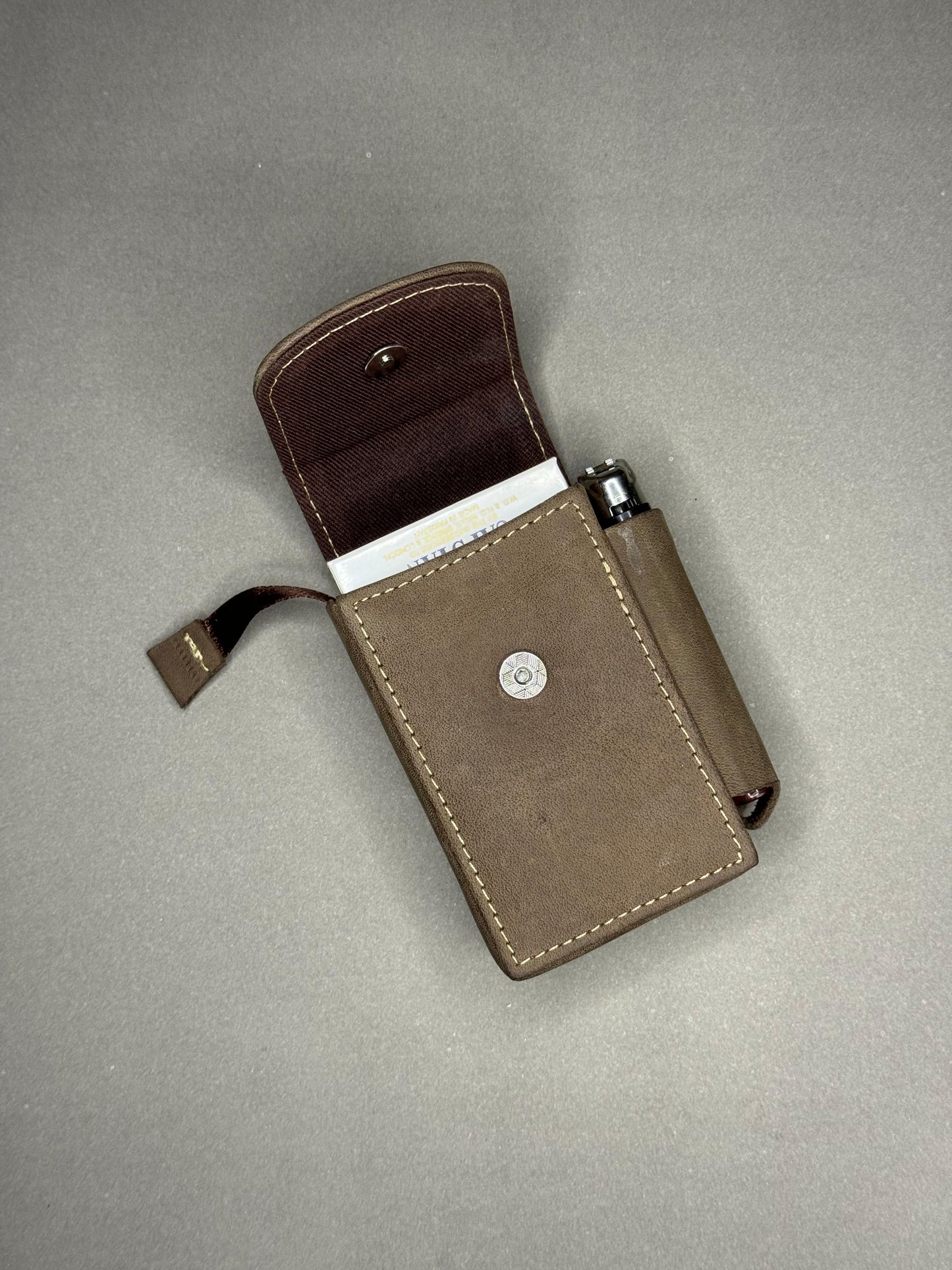 Peanut Brown Leather Cigarette Case