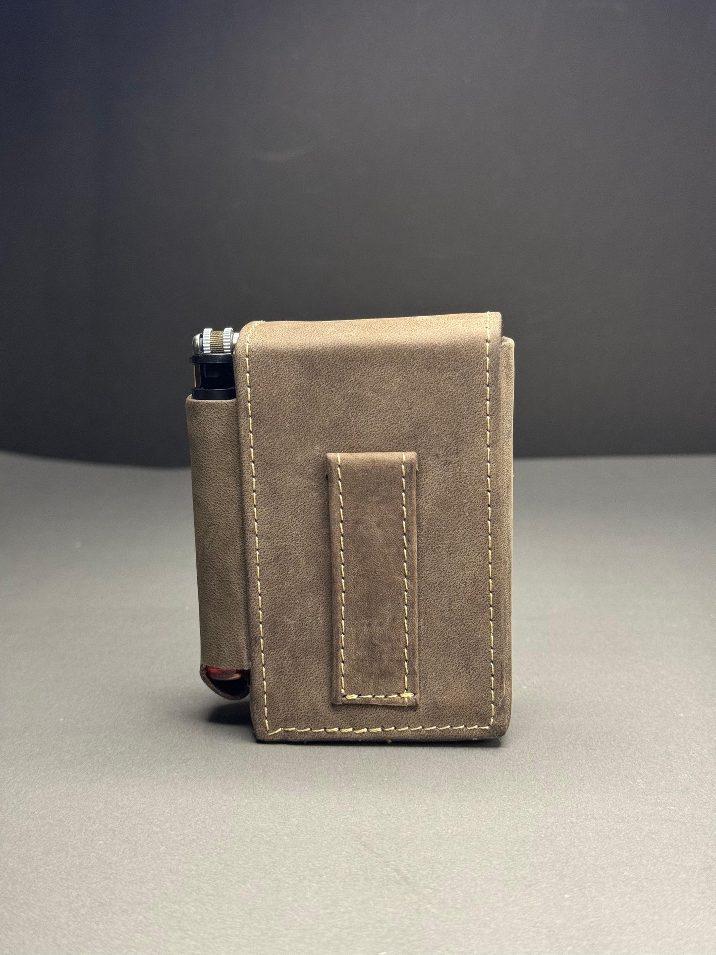 Peanut Brown Leather Cigarette Case