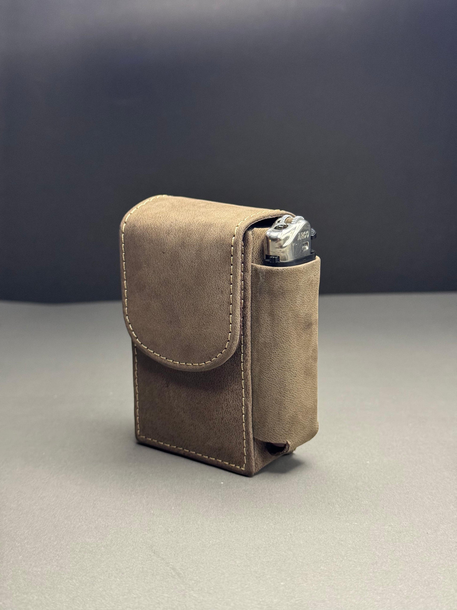 Peanut Brown Leather Cigarette Case