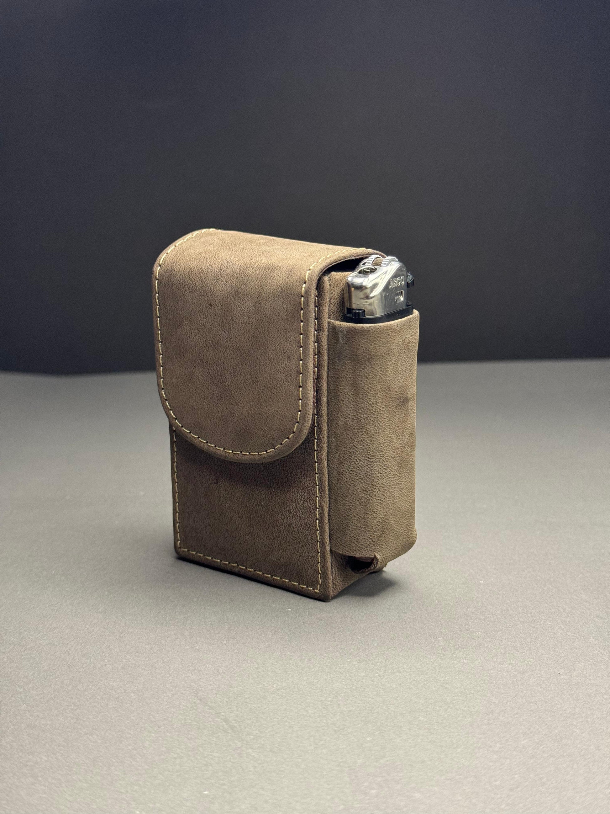 Peanut Brown Leather Cigarette Case