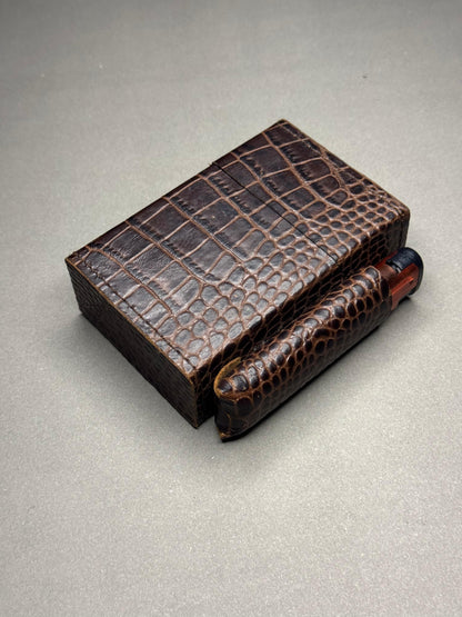 Crocodile texture Leather Cigarette Case