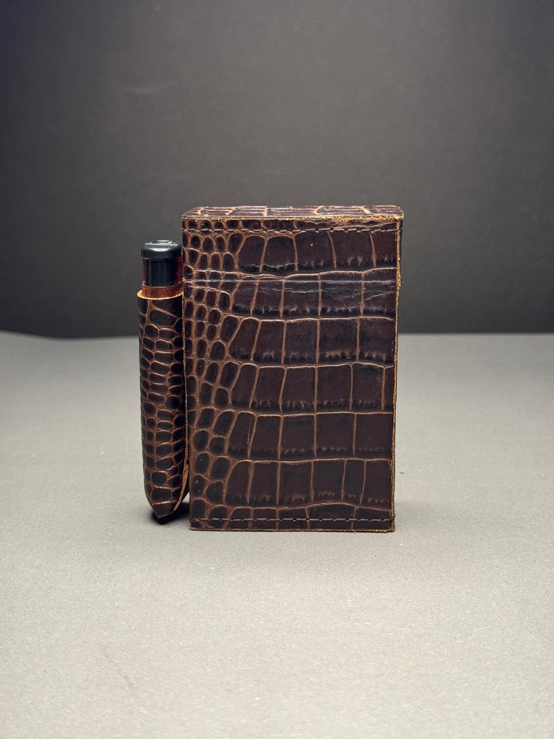 Crocodile texture Leather Cigarette Case