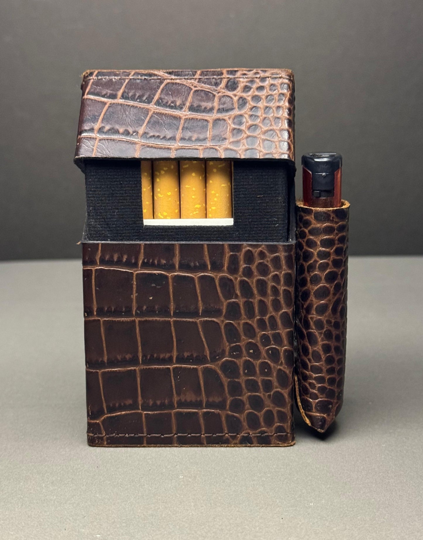 Crocodile texture Leather Cigarette Case