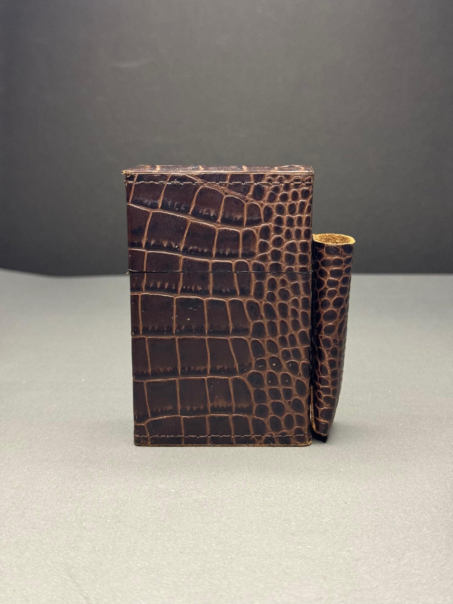 Crocodile texture Leather Cigarette Case