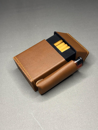 Mustard Leather Cigarette Case