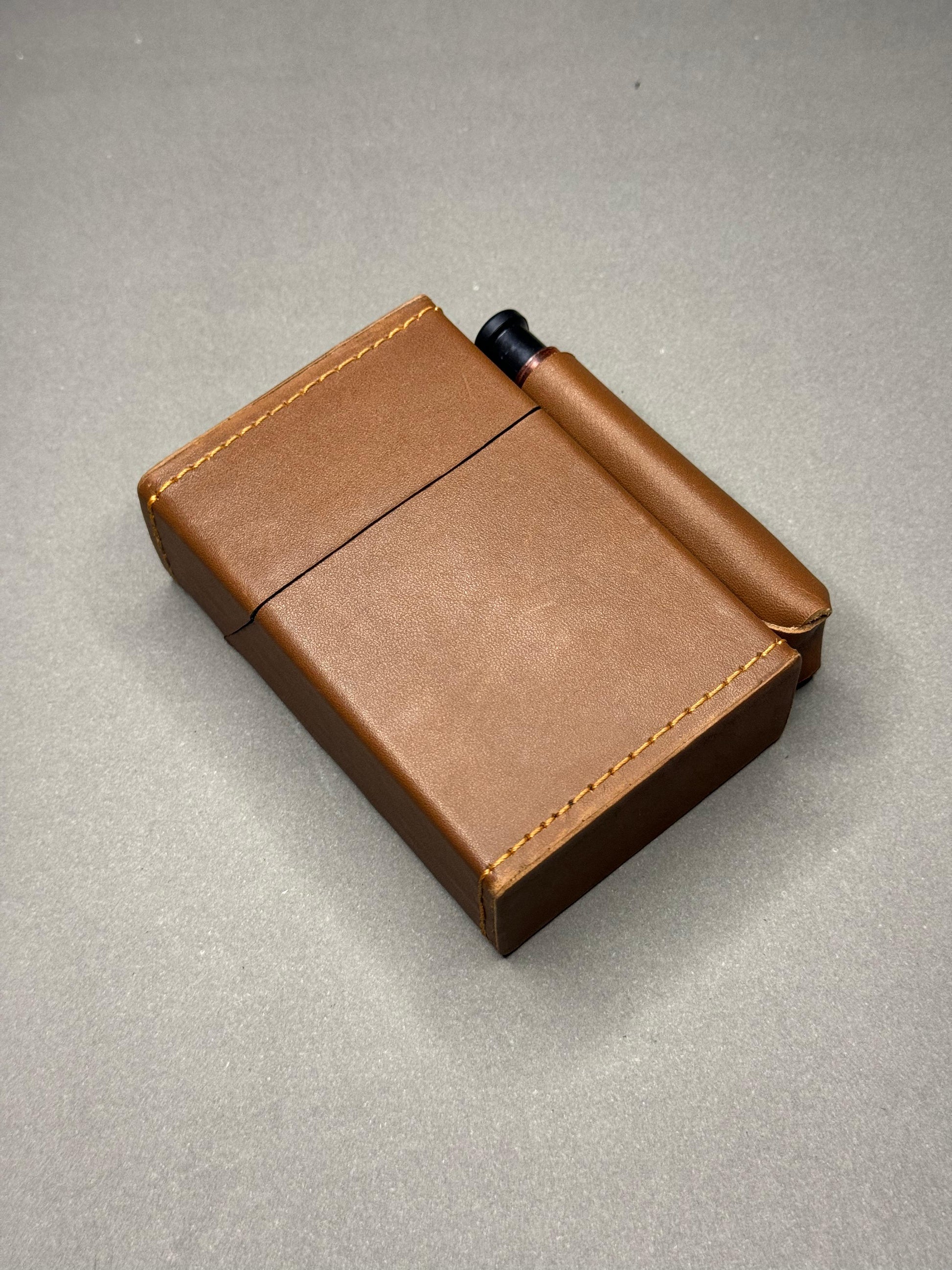 Mustard Leather Cigarette Case