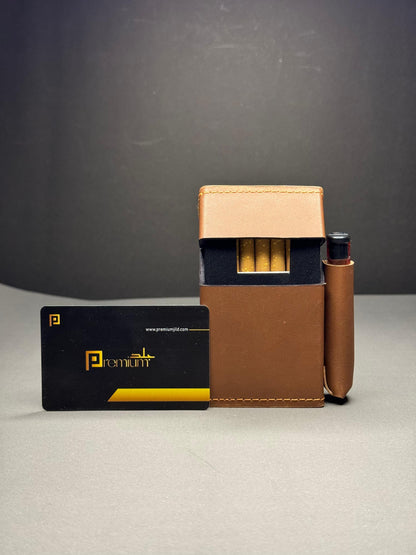 Mustard Leather Cigarette Case