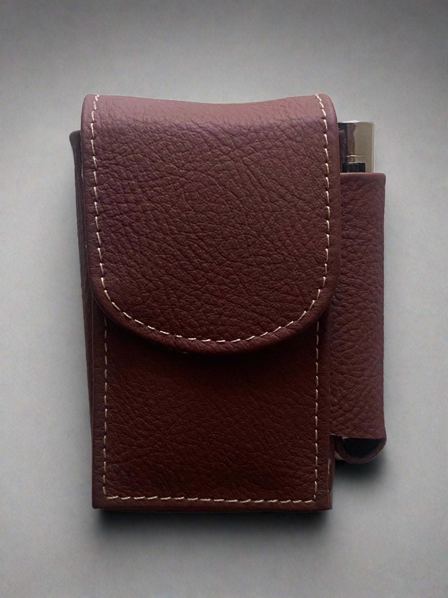 Maroon Leather Cigarette Case