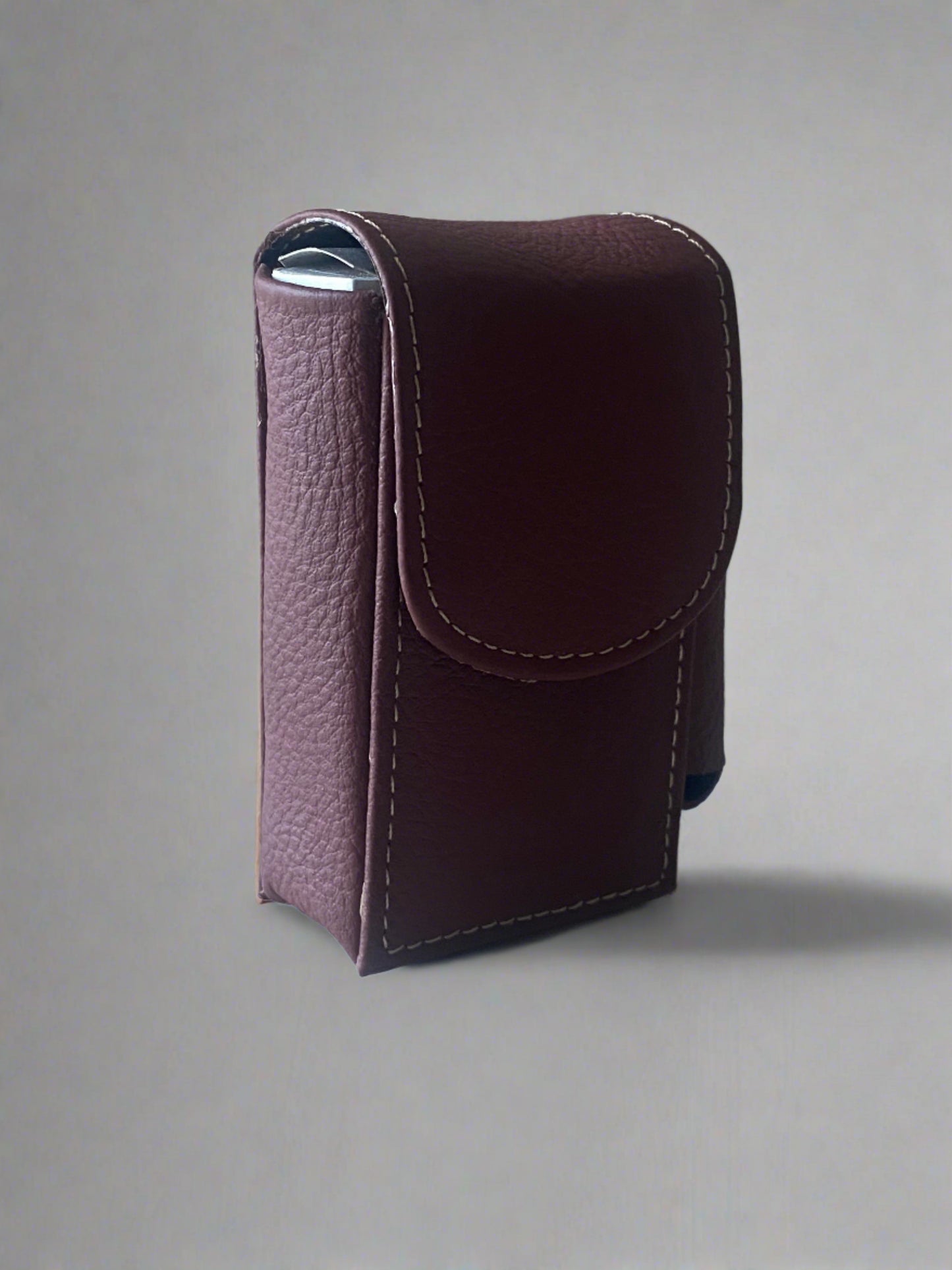 Maroon Leather Cigarette Case