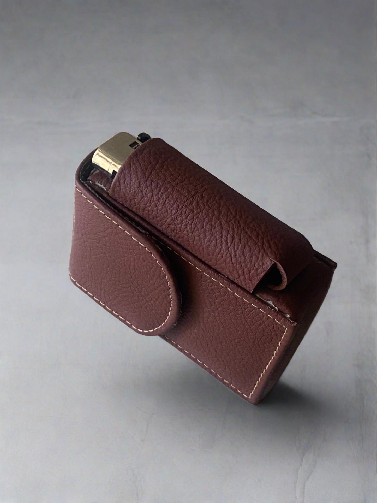 Maroon Leather Cigarette Case