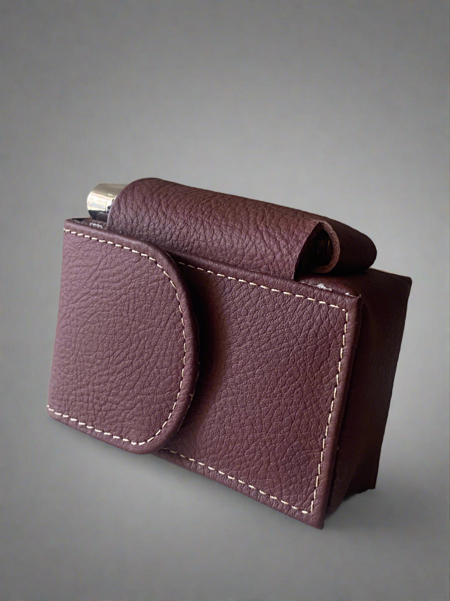 Maroon Leather Cigarette Case