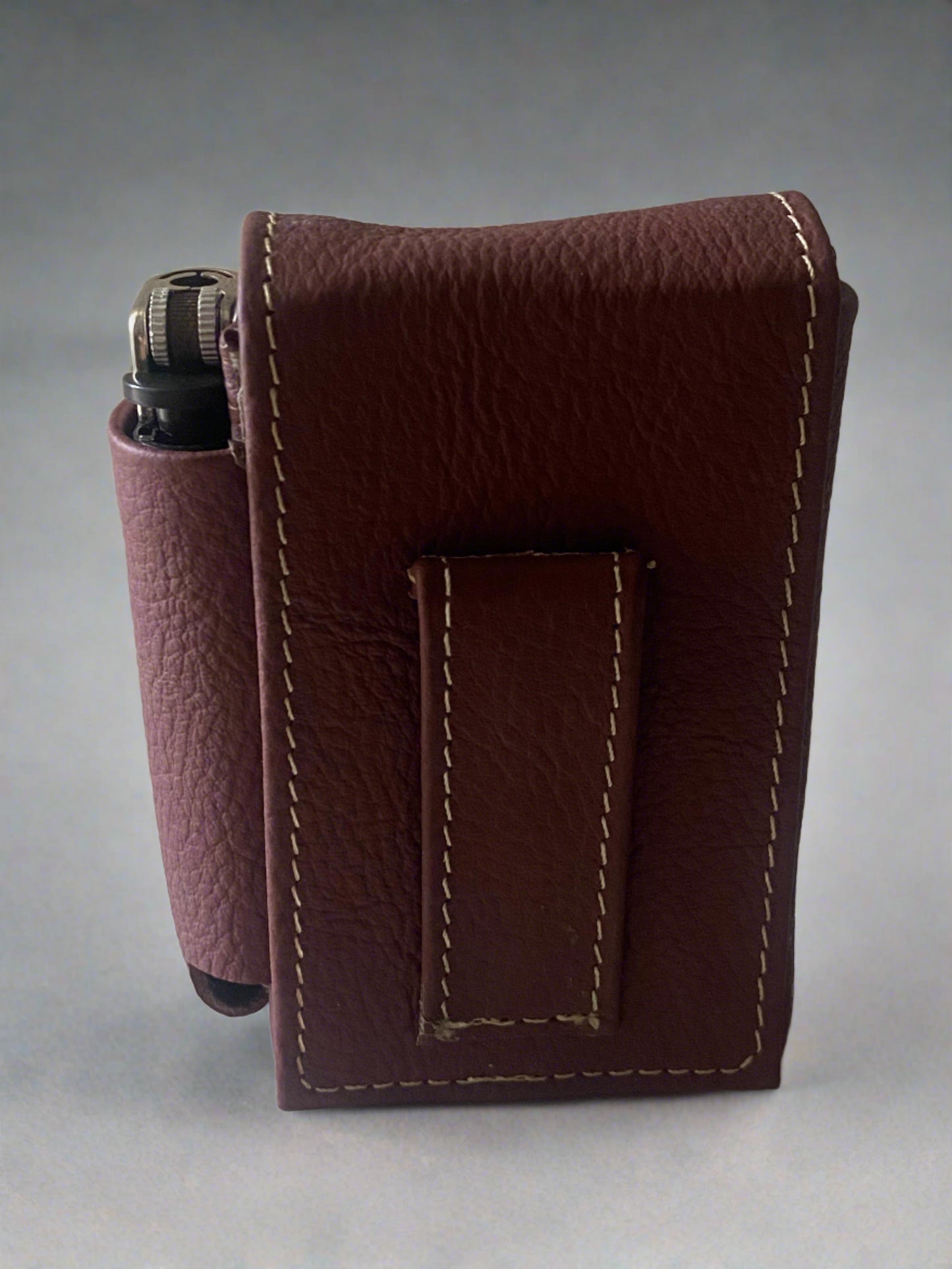 Maroon Leather Cigarette Case