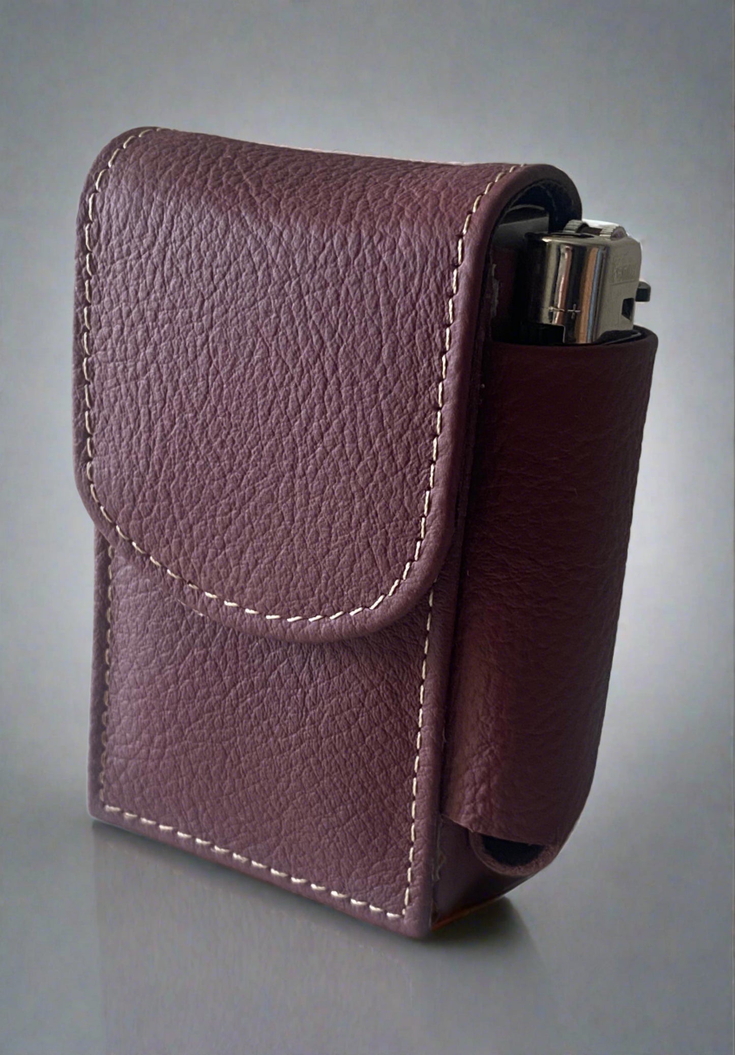 Maroon Leather Cigarette Case