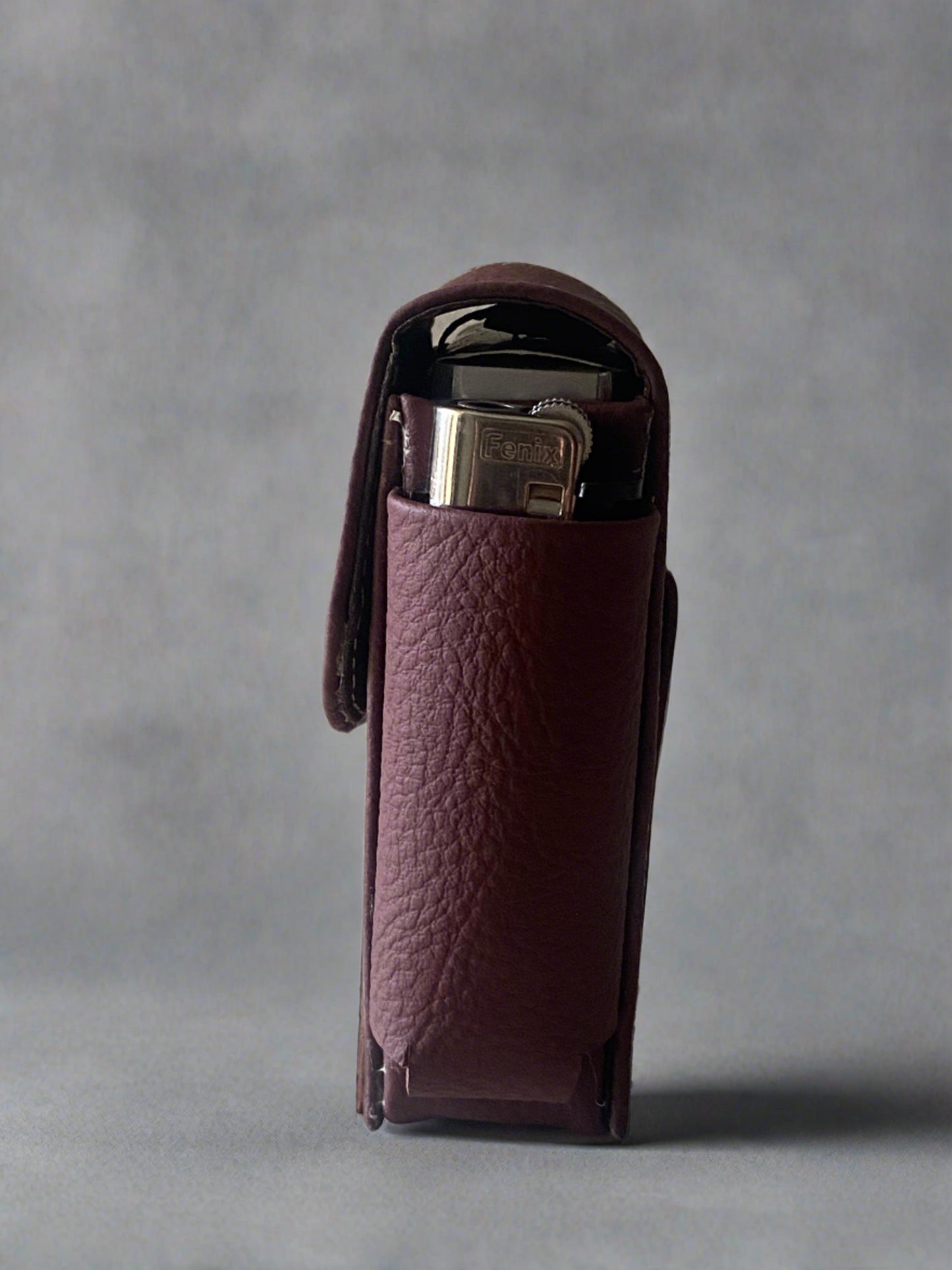 Maroon Leather Cigarette Case