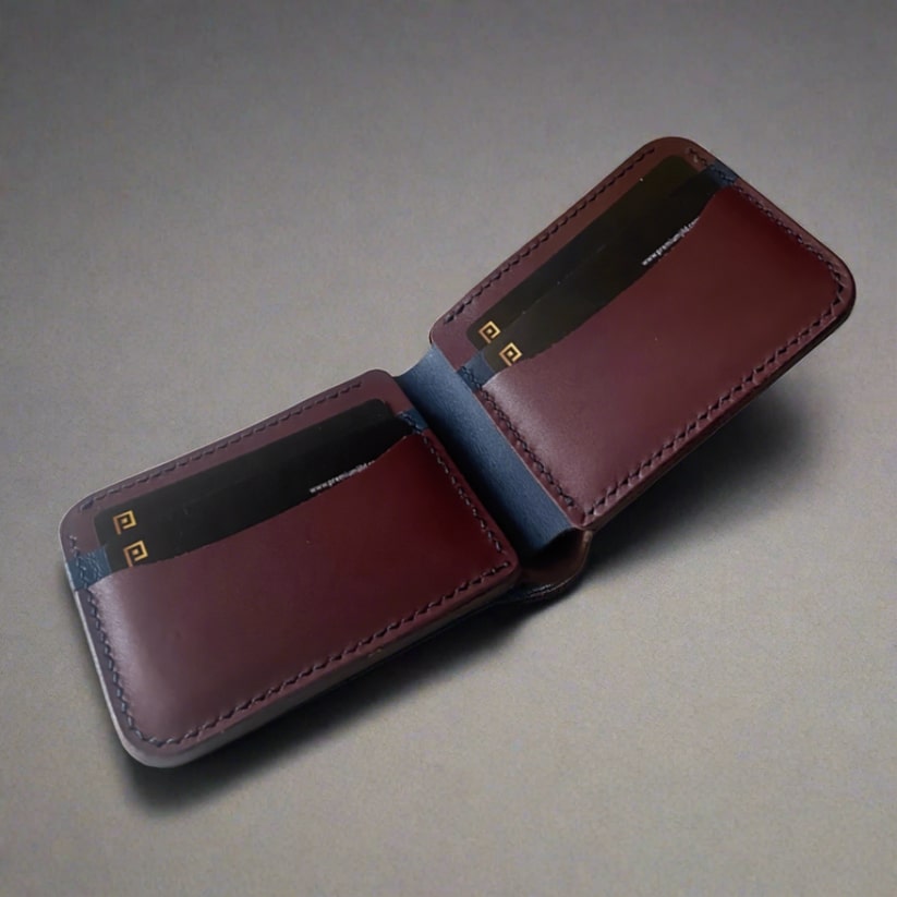 Maroon Indigo Leather Wallet