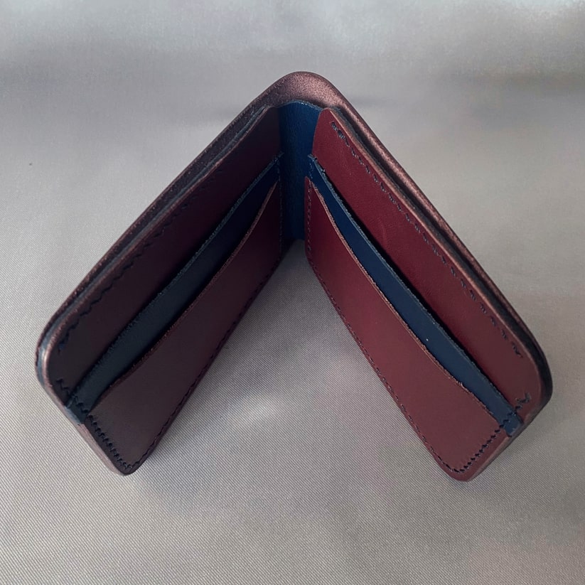 Maroon Indigo Leather Wallet